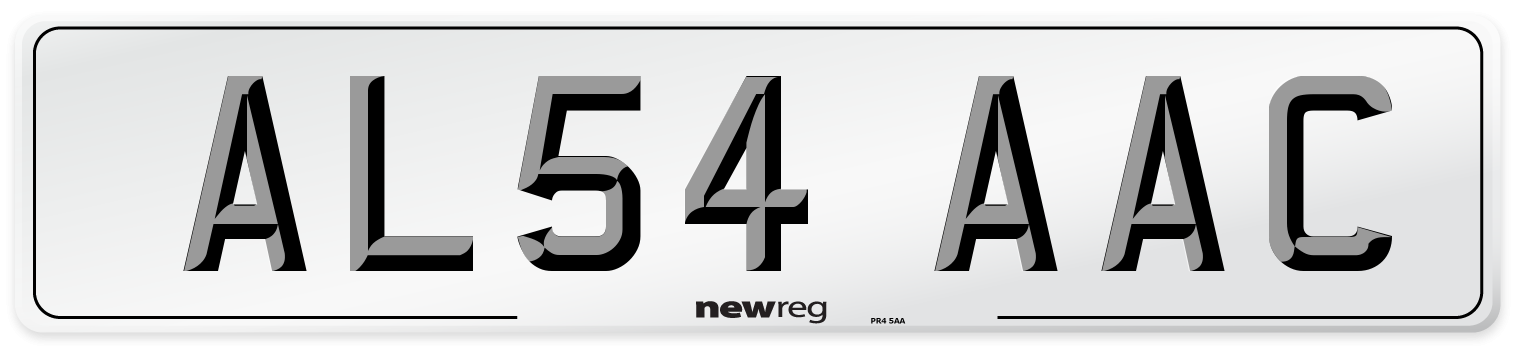 AL54 AAC Number Plate from New Reg